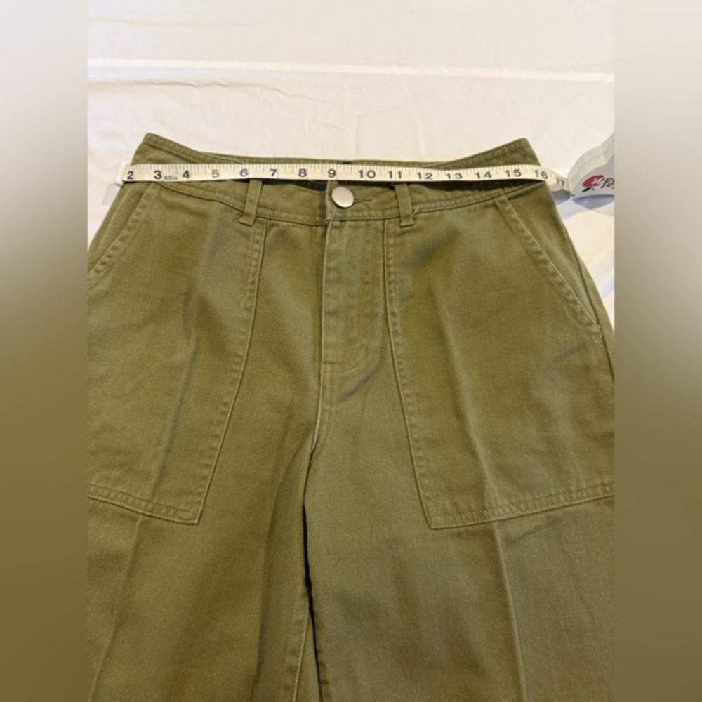 Who What Wear Olive Wide Leg Utility Pants | Size 27/4 | NWT - Picture 8 of 15